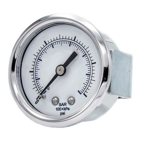Engineered Specialty Products, Inc PIC Gauges 1.5" Pressure Gauge, 1/8" NPT, Dry Fillable, 0/60 PSI Range, U-Clamp Mount, 103D-158D 103D-158D